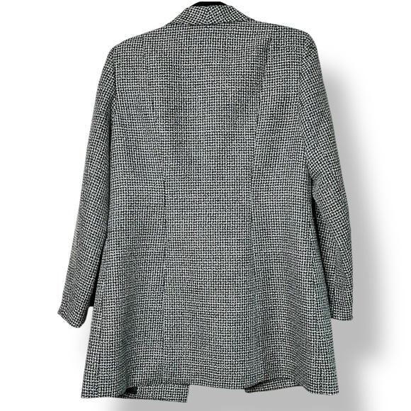 ANNE KLEIN Fully Lined Long Line Open Front Blazer Wide Lapels Zipper Detail S - Picture 4 of 9